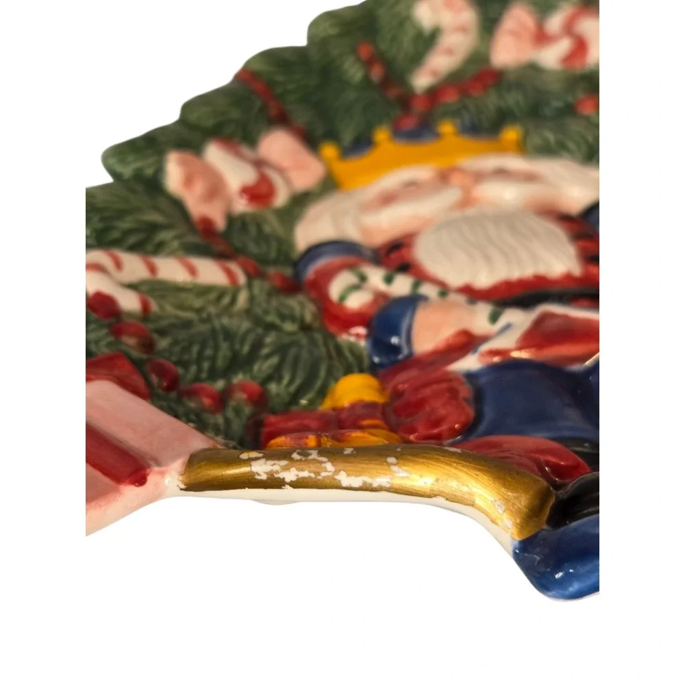 Vintage FITZ & FLOYD 1992 Christmas Dish Nutcracker Holiday‎ (Callouts)